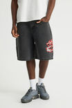 Notion Carpenter Denim Short, BLACK IRON/MUTLI PLACEMENT - example image 1