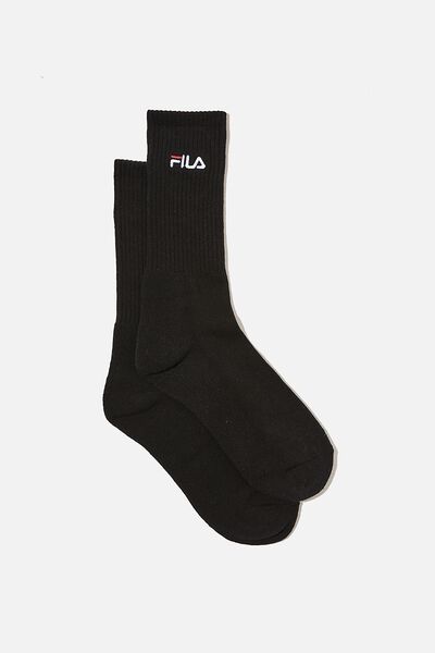 License Retro Rib Socks, BLACK FILA EMB