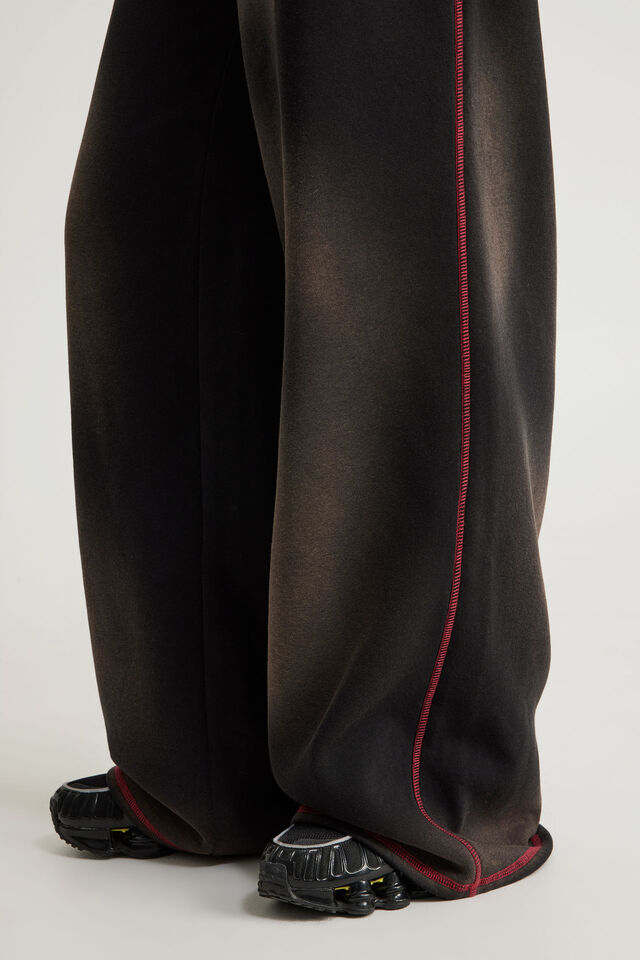 Wide Waistband Trackpant, NTN SUN FADED BLACK