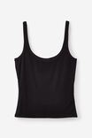 Authentics Scoop Neck Tank, BLACK - alternate image 5