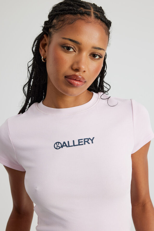 Fitted Graphic Tee, WASHED PINK / OG