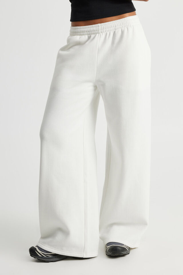 Classic Wide Leg Trackpant, VINTAGE WHITE