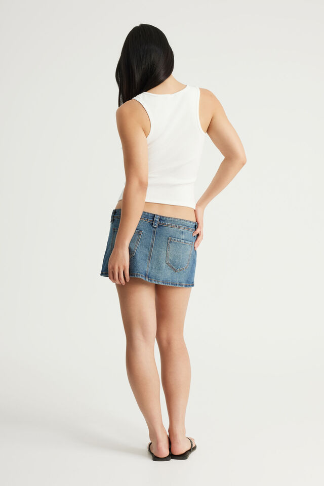 Plastics Micro Skirt, RUMOUR BLUE