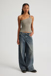 One Shoulder Buckle Top, KHAKI MIST - alternate image 2