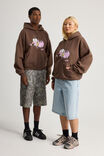 Cartoon Network X Half Half Zip Thru Hoodie, LCN WB MUD/COURAGE HALF HALF - alternate image 2