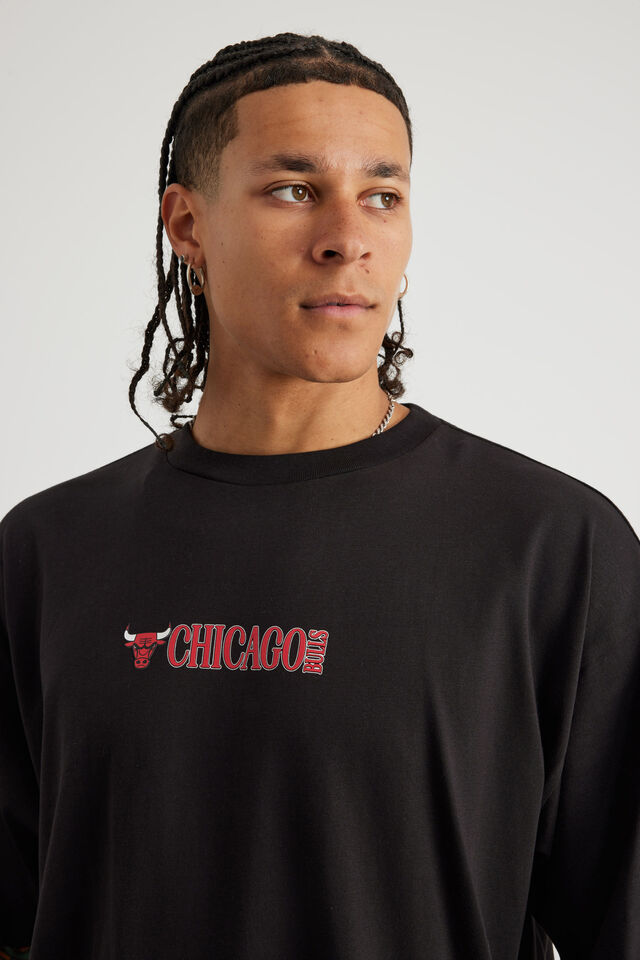 Box Fit Nba T Shirt, LCN NBA BLACK/CHICAGO BULLS CLASSIC