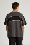 Half Half Box Fit Panelled Graphic Tshirt, HH SLATE/BLACK HALF HALF ELITE - alternate image 3