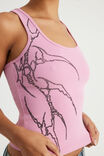 Graphic Racer Tank, BLACK/PINK CROSSFIRE - example image 4