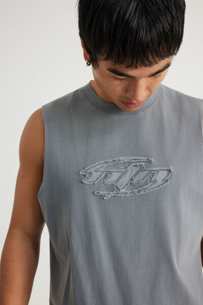 Notion Muscle Tank, NTN WASHED PAVEMENT/SWOOSH LOGO