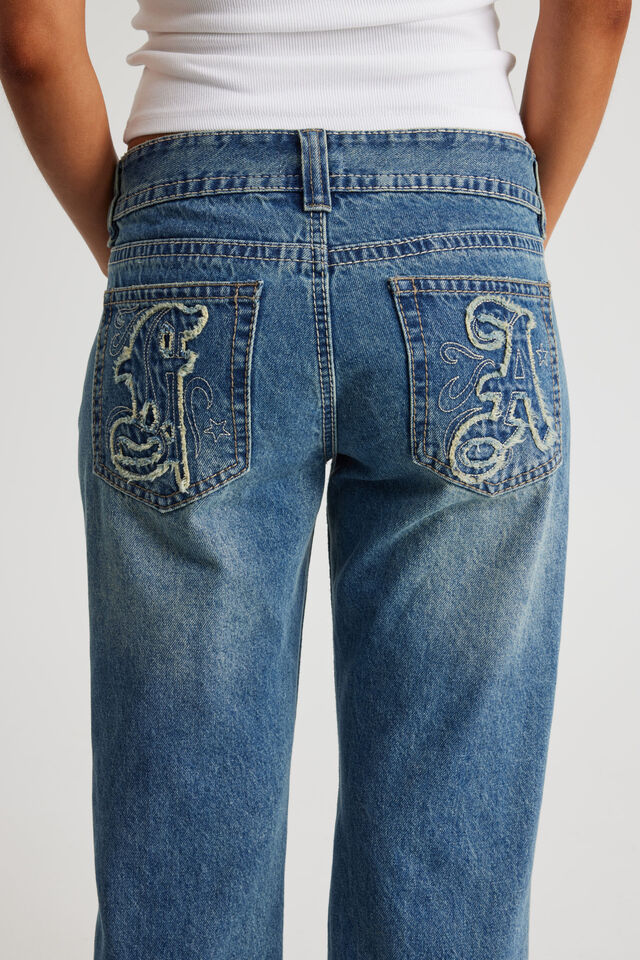 Luca Low Rise Bootleg Jean, SUGAR RUSH BLUE