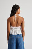 Bronte Tie Front Halter, WHITE - alternate image 3
