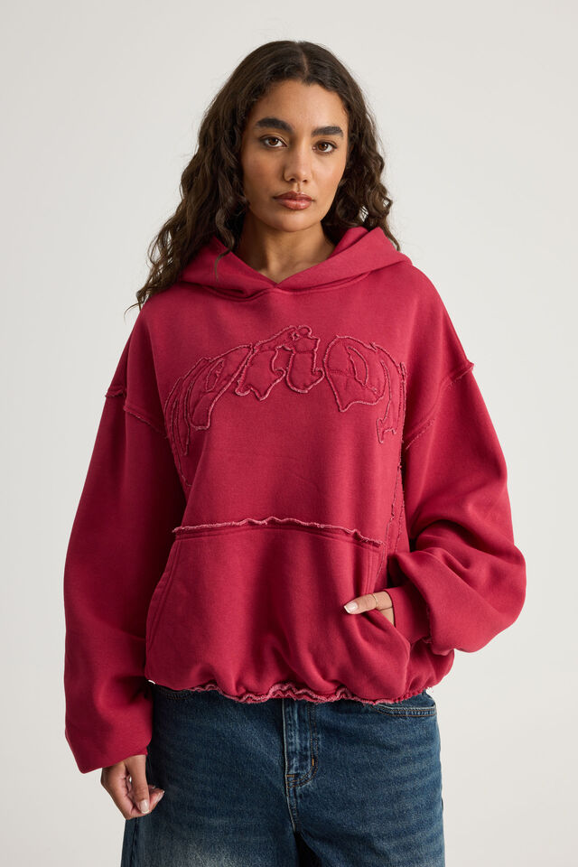 Notion X Smolbrat Hoodie, WASHED CRANBERRY/SUPERSCRIPT