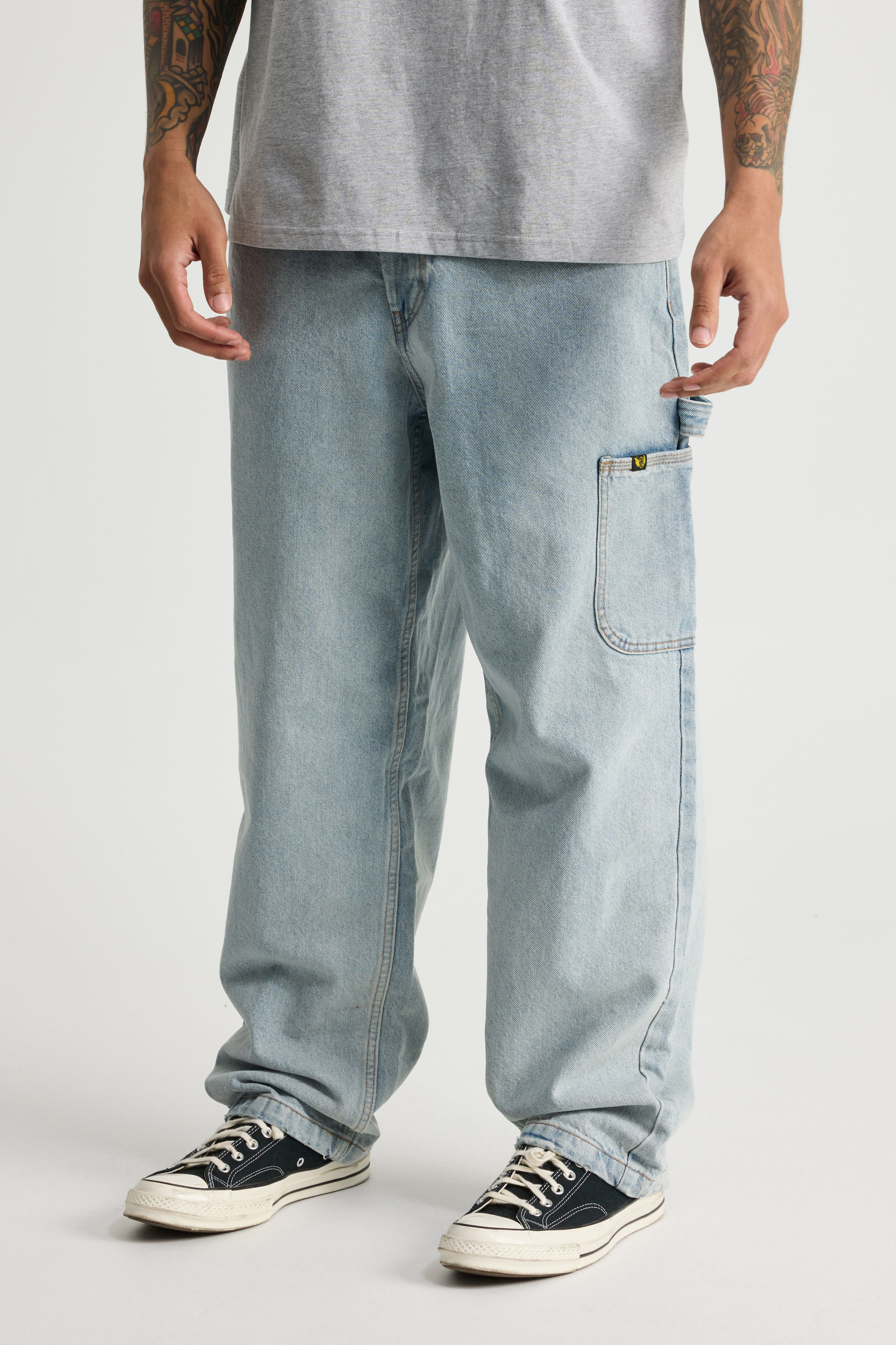 パンツ gEeks BAGGY PAINTER DENIM HALF PANTS Half Half Baggy Painter Jean