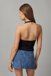 Dana Twist Front Halter Top, BLACK - alternate image 3