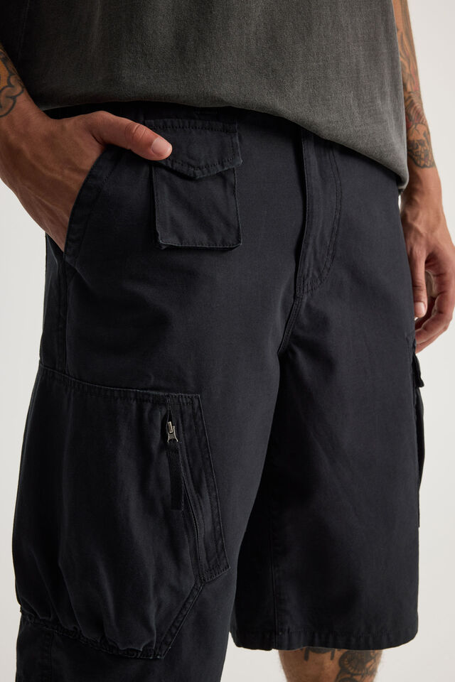 Notion Longline Cargo Short, WASHED BLACK