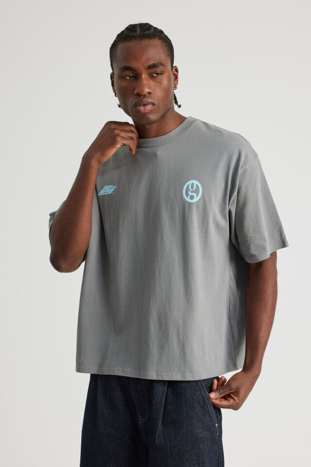 Open Gallery Box Fit Tshirt, OG OIL SLICK/IDEAS DEPT