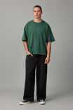 Boxy Cropped Tshirt, WASHED GREEN - alternate image 2