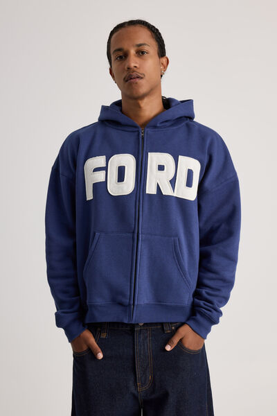 Ford Zip Thru Hoodie, LCN FOR AIR FORCE BLUE/FORD SUPERSCRIPT