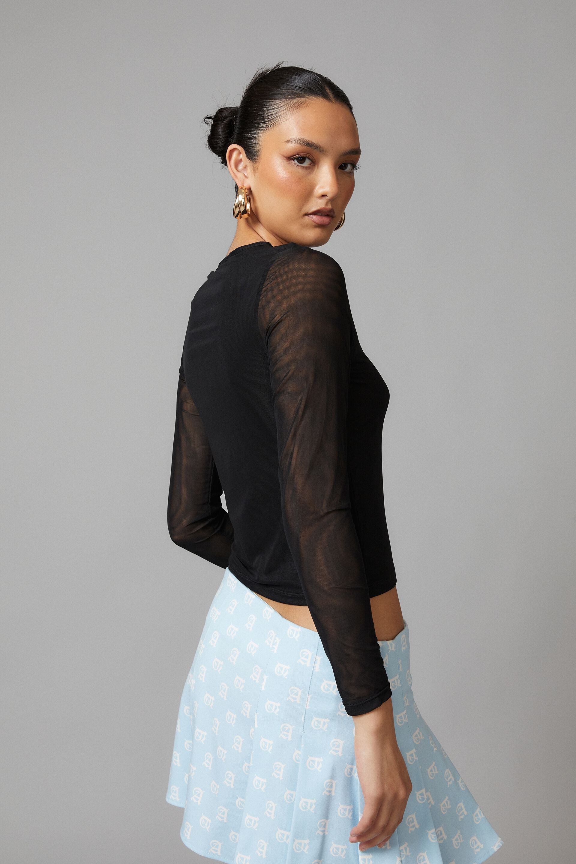 Sheer Long Sleeve Top