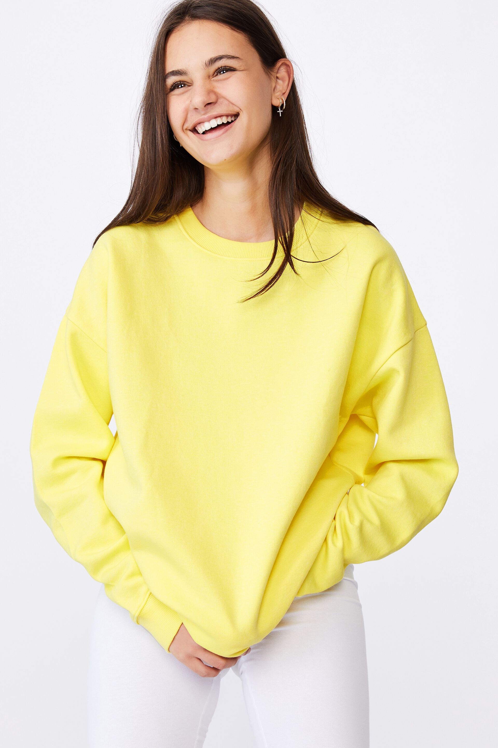 factorie oversized crew neck sweater