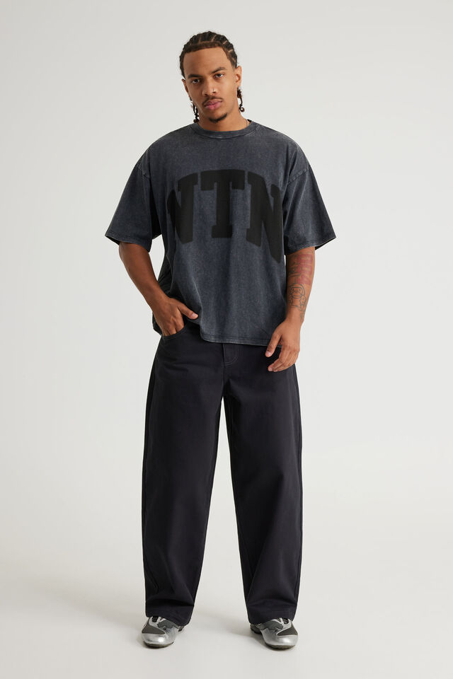 Notion Vintage Graphic Tshirt, NTN WASHED BLACK/COLLEGIATE