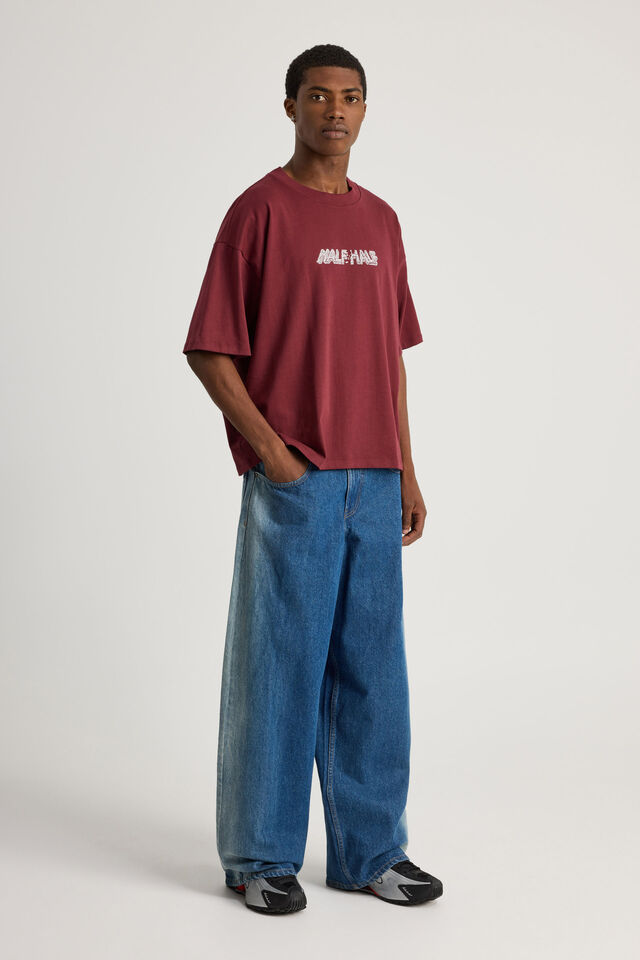 Half Half El Grande Baggy Jean, CLASSIC BLUE EXTREME SIDE SPRAY