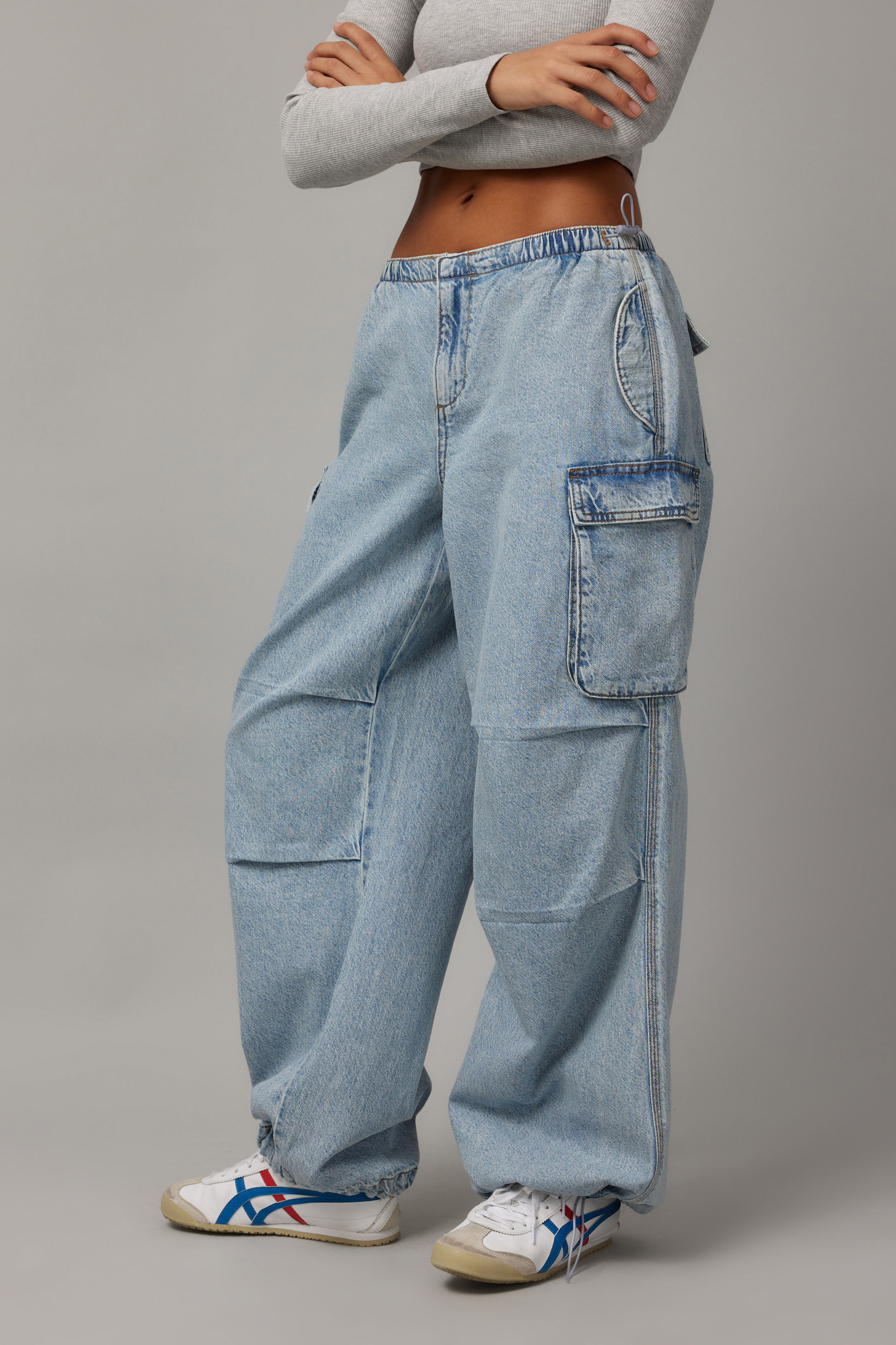 Freddie Denim Parachute Pant