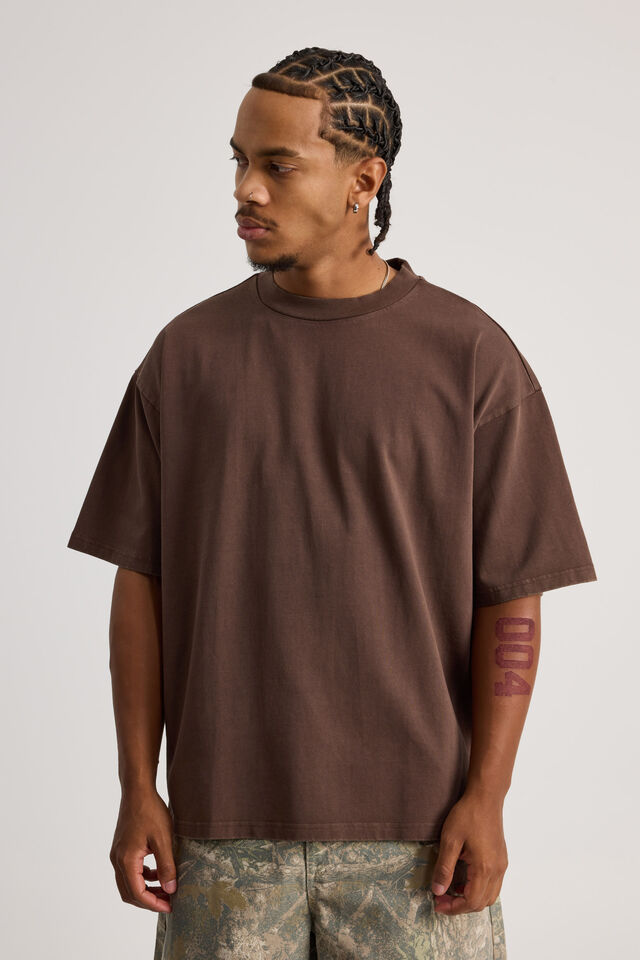 Heavy Weight Box Fit Tshirt, WASHED BRACKEN
