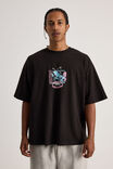 Half Half Heavyweight Box Fit Graphic Tshirt, HH BLACK/VIRTUAL WORLD - alternate image 3