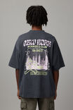 Heavy Weight Box Fit Graphic Tshirt, WASHED SLATE/NEW YORK WORKERS CLUB - alternate image 1