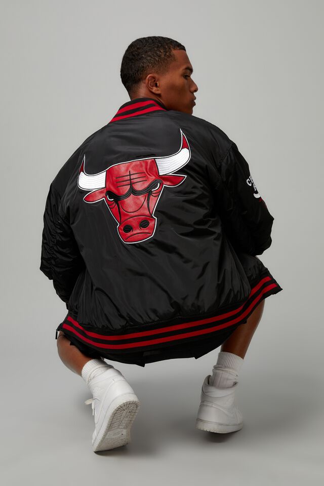 Nba Bomber Jacket, LCN NBA CHICAGO BULLS/BLACK RED