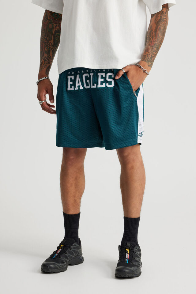 Nfl Basketball Short, LCN NFL GREEN/PHILADELPHIA EAGLES SPORTY PA