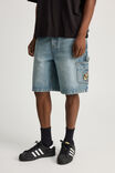 Cartoon Network X Half Half Baggy Painter Short, LCN WB NIAGARA BLUE/CARTOON NETWORK CASH - alternate image 1
