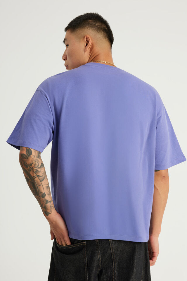 Authentics Heavy Weight Box Fit Tshirt, PURPLE SWAG