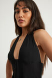 Hook And Eye Halter Top, BLACK - example image 4