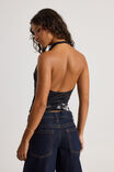 Graphic Cowl Neck Halter, BLACK/AMELIA FLORAL - alternate image 3