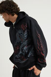Notion Zip Thru Hoodie, NTN WASHED BLACK/DRAGON - example image 4