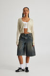 Metallic Tie Front Knit Cardigan, GOLD - alternate image 2
