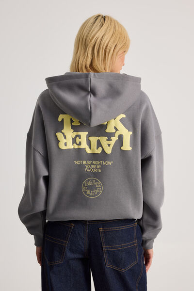 Harley Slouchy Hoodie, STORMY/TLK LTR