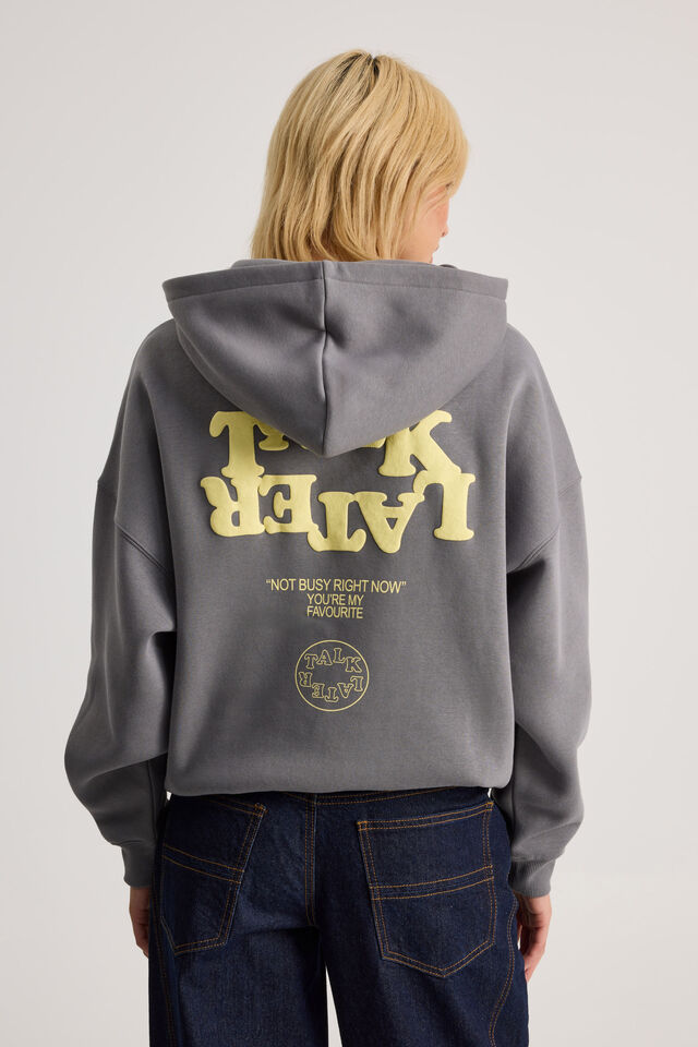 Harley Slouchy Hoodie, STORMY/TLK LTR