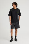 Half Half Boxy Tshirt, HH BLACK LIME/HALF HALF TONAL - example image 2