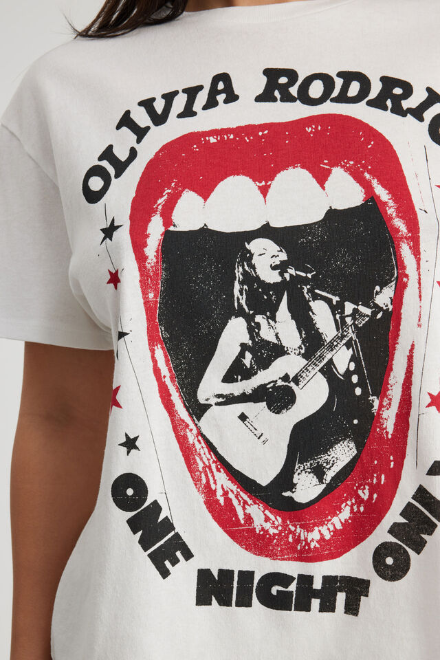 Music Merch Regular Tee, LCN BRA CLOUD/OLIVIA RODRIGO ONE NIGHT ONLY