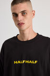 Half Half Heavyweight Box Fit Graphic Tshirt, HH BLACK/CONTRABAND COLLAGE - alternate image 4