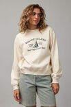 Graphic Crew Sweater, LIGHT STONE/RHODE ISLAND - alternate image 1