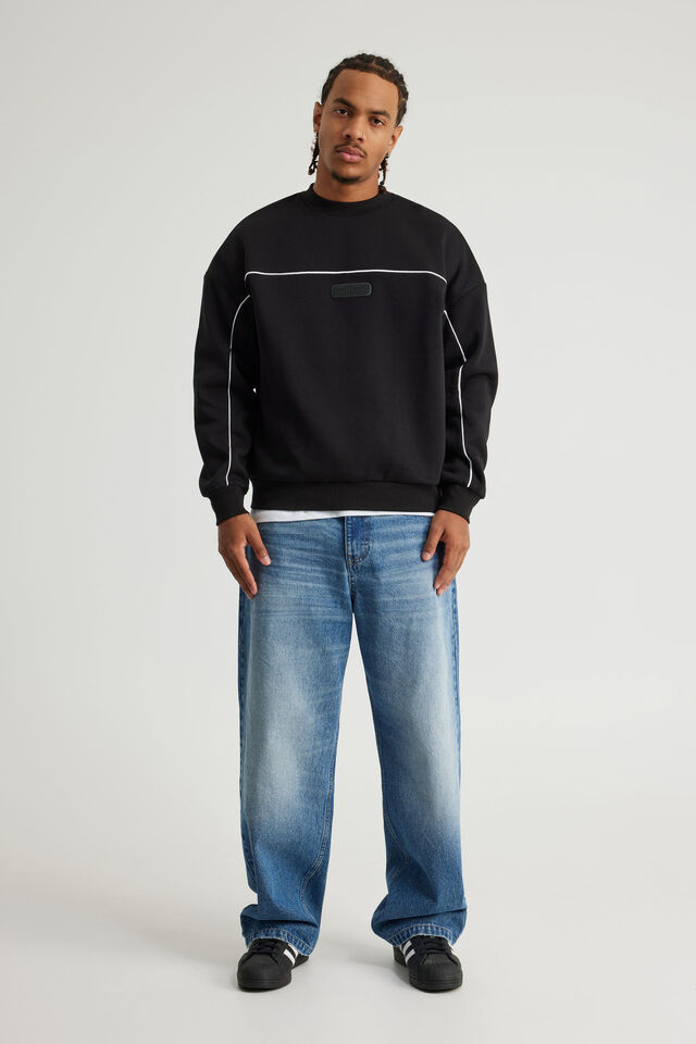 Half Half Crew, HH BLACK/PIPING