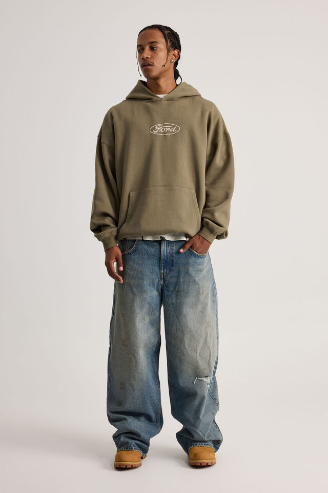 Ford Hoodie, LCN FOR WASHED DUSTY KHAKI/FORD MOTOR COMPANY