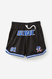 Sonic X Half Half Basketball Short, LCN SEG BLACK/SONIC CLASSIC - alternate image 1