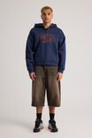 Half Half Zip Thru Hoodie, HH MIDNIGHT BLUE/HALF HALF COSMIC - alternate image 2