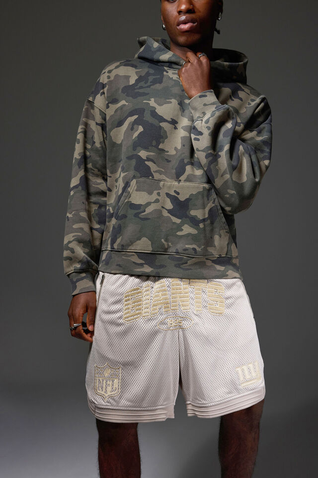 Nfl Basketball Short, LCN NFL BEIGE/NEW YORK GIANTS STEALTH