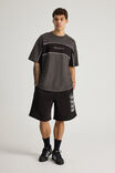 Half Half Box Fit Panelled Graphic Tshirt, HH SLATE/BLACK HALF HALF ELITE - alternate image 2